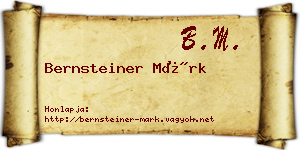 Bernsteiner Márk névjegykártya